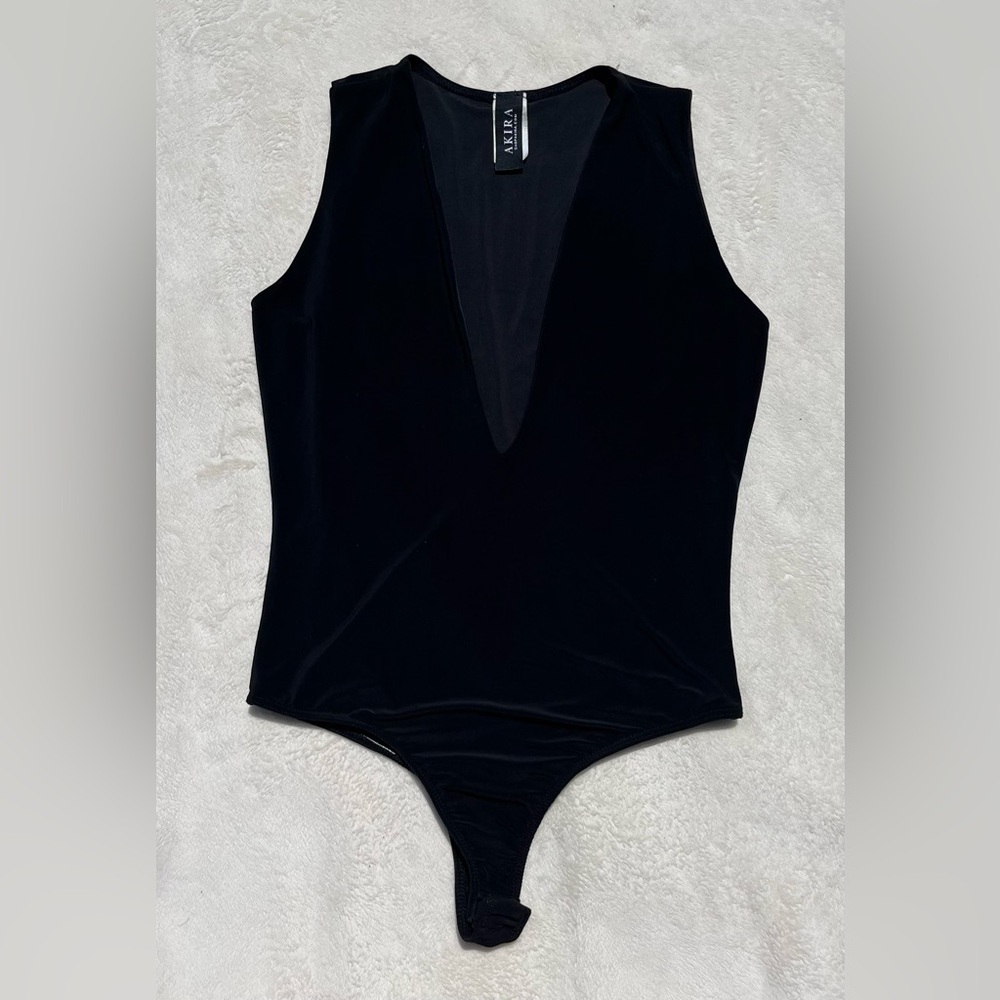 AKIRA Charcoal Gray Bodysuit